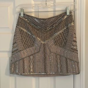 Club Monaco beaded mini skirt